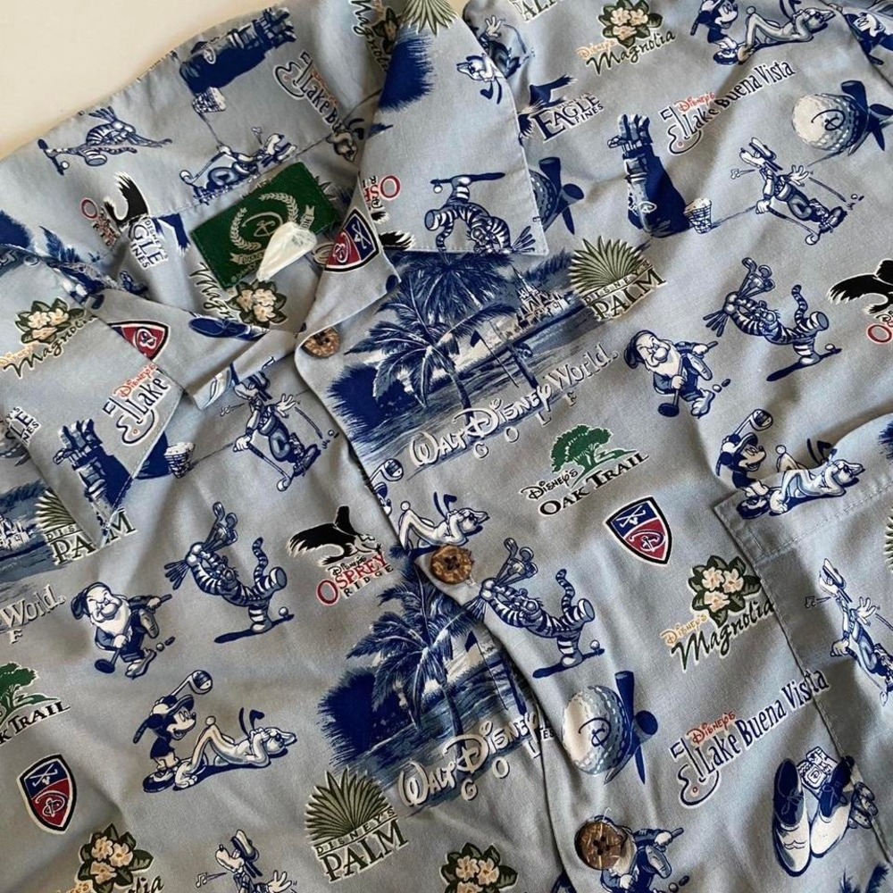 Vintage Disney Golf Collection Shirt‎ Lake Buena Vista Rare Print XL/XXL